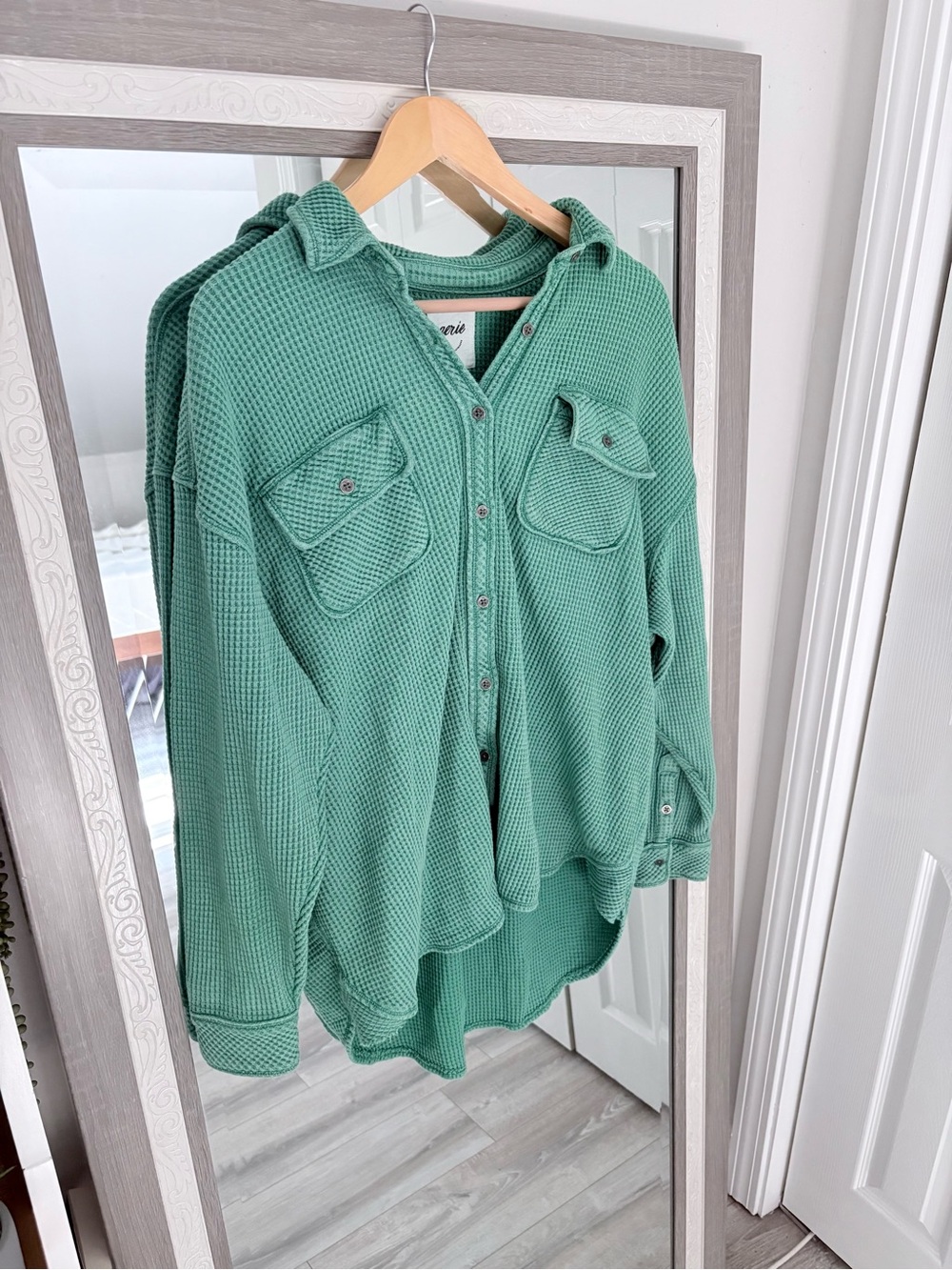 Aerie Lumberjane Waffle Knit Button-Up